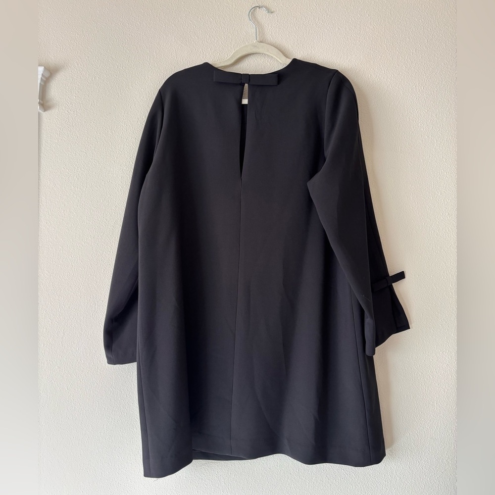 NWT Sachin + Babi Lily Black Long Sleeve Elegant Dress With Bow Accents Size 14 - Picture 4 of 11